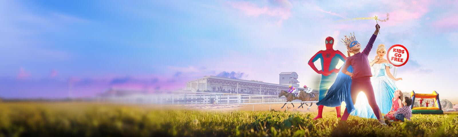 Superheroes and Princesses Family Fun Raceday at Southwell Racecourse