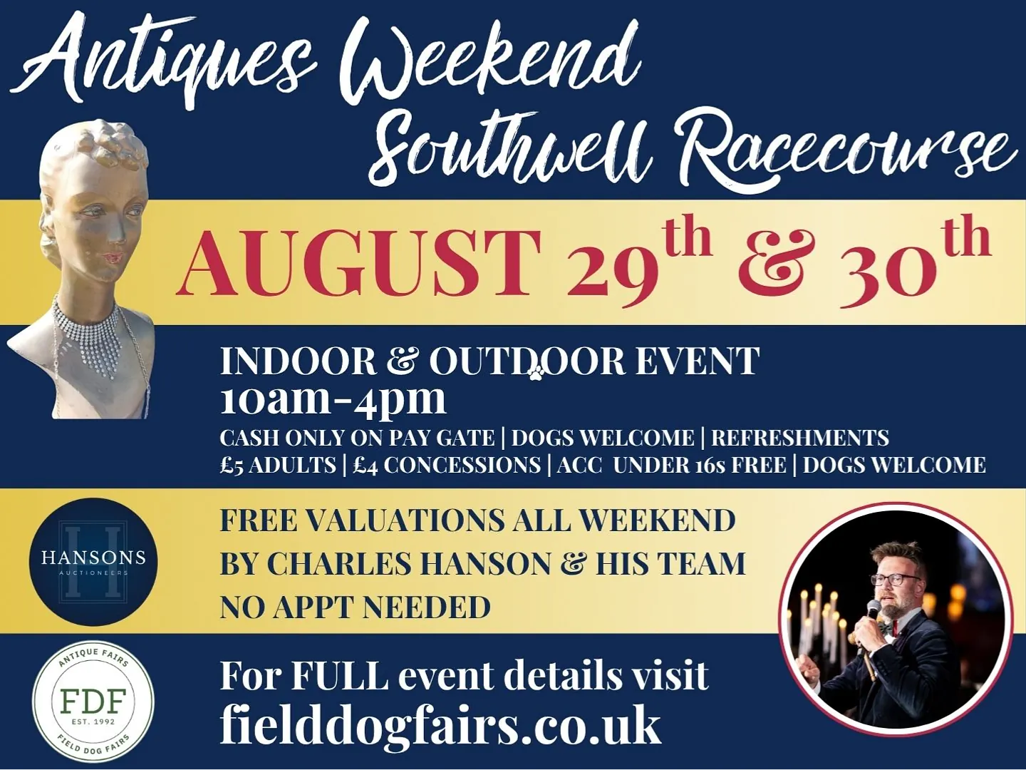 Field Dog Fairs Antiques Weekend at Southwell Racecourse