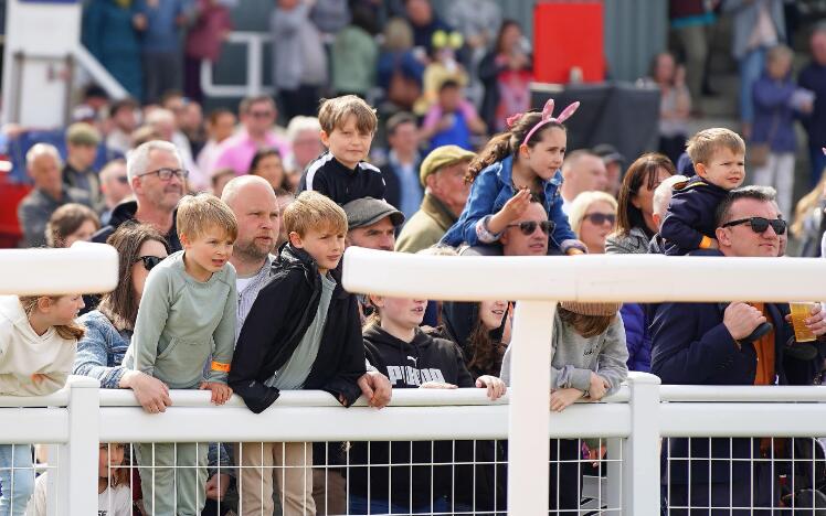 Family filled crowds watching the Easter racing at Southwell Races.