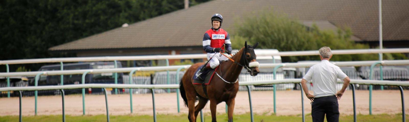 Horse and Jockey at Southwell Racecourse